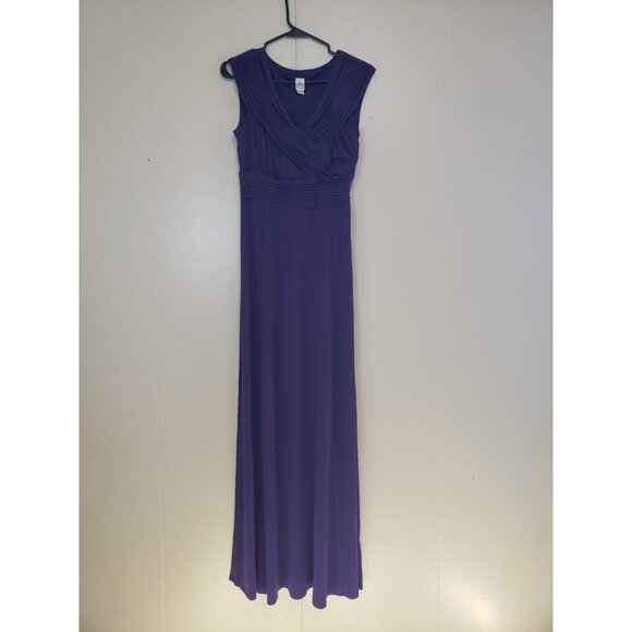 Sangria Dresses & Skirts - Sangria Womens 6 Semi Formal Maxi Dress Purple Draped Pleated Party Homecoming
